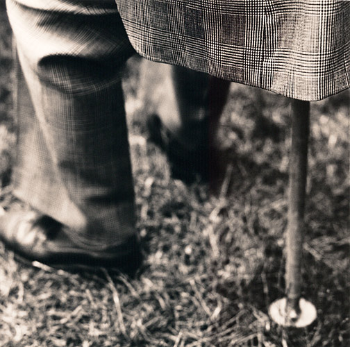 Tweed man on shooting stick, London - Getty ref: 3413-000006 - direct link 
  on contact page
