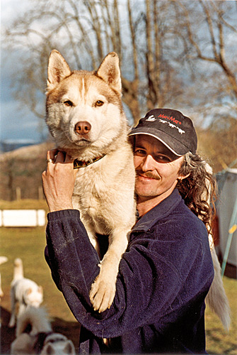 Ewan Robertson with Jasper